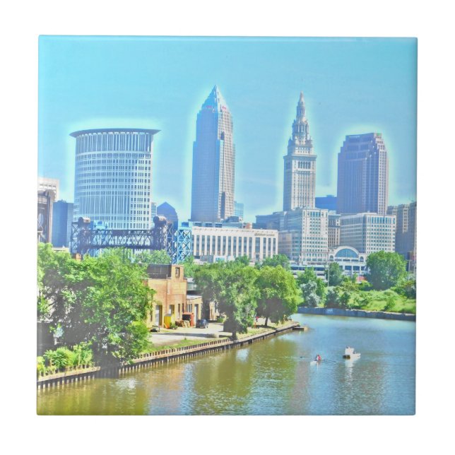 Carreau Cleveland, Ohio Peinture Effet Carrelage décoratif (Devant)