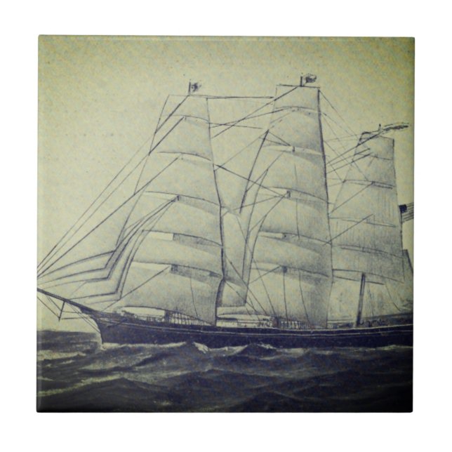 Carreau Clipper Ship Young America 1853 (Devant)