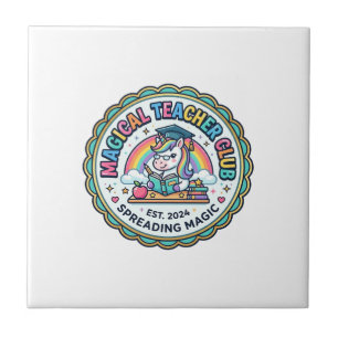 Carreau Club de professeur magique licorne drôle cadeau mi