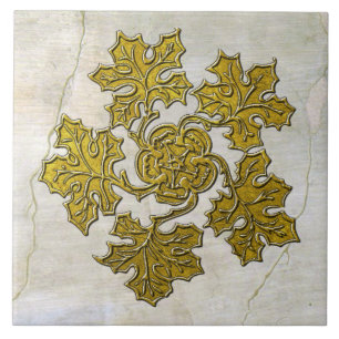 Carreau Cluster Vintage Gold Leaf de style médiéval