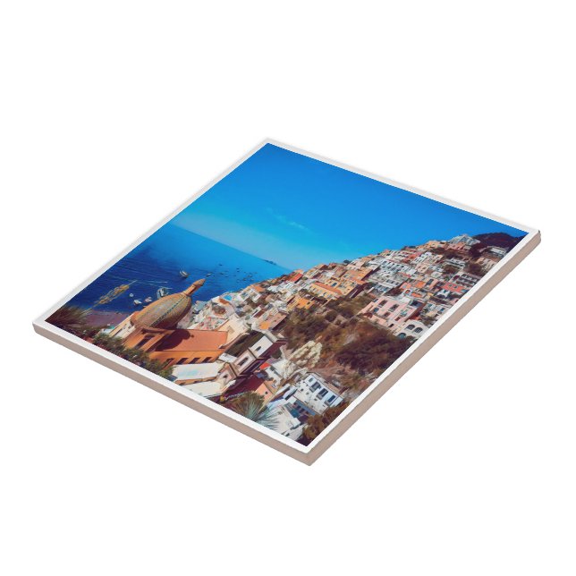 Carreau CMP008 POSITANO, CÔTE AMALFI, Italie, (Côté)