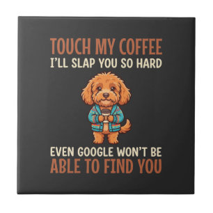 Carreau Cockapoo Amoureux de Café Drôle