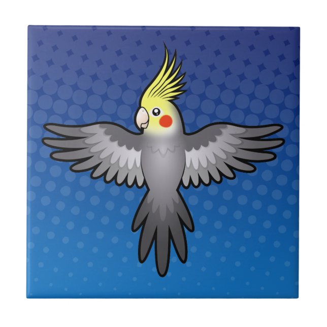 Carreau Cockatiel de bande dessinée (Devant)