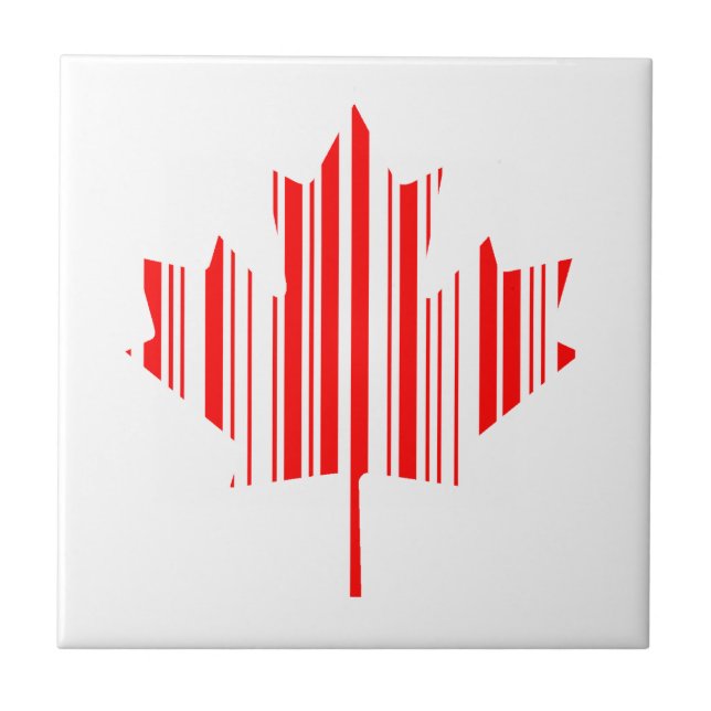 Carreau CODE BARRE MAPLE LEAF CANADA Motif de code barre (Devant)