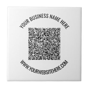 Carreau Code QR et texte personnalisé professionnel person