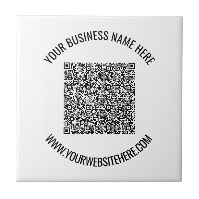 Carreau Code QR et texte personnalisé professionnel person (Devant)