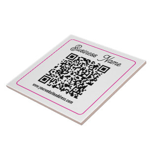 Carreau Code QR scannable avec écriture manuscrite en scri