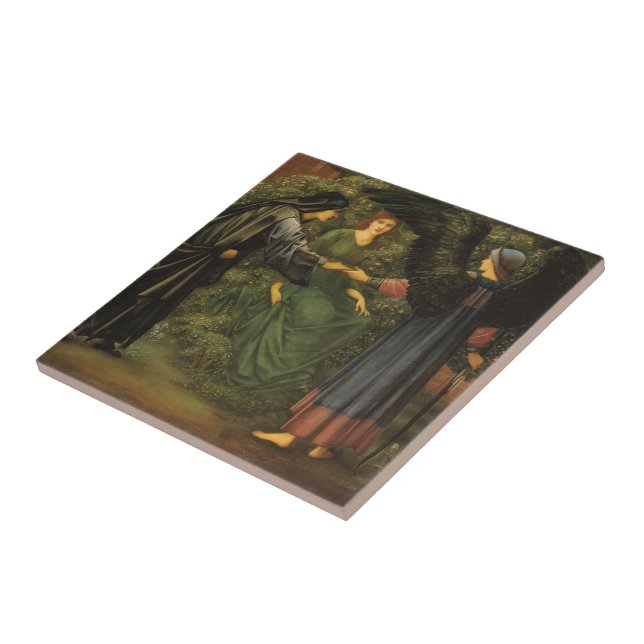 Carreau Coeur d'Edouard Burne-Jones du rose (Côté)