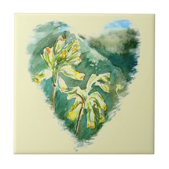 Carreau Coeur Primule Cowslip (Devant)