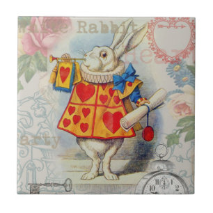 Carreau Coeurs de lapin blanc Alice Classic