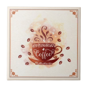Carreau Coffee Cup Art pour votre cuisine