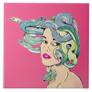 Carreau Coiffure de serpent de Medusa