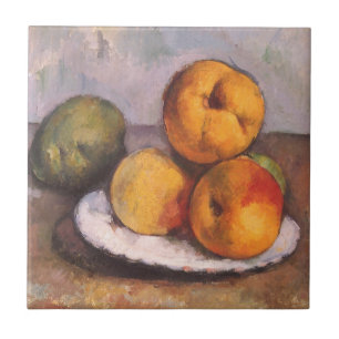 Carreau coing, pommes, poires de Paul Cezanne
