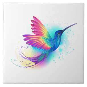 Carreau Colibri arc-en-ciel exotique