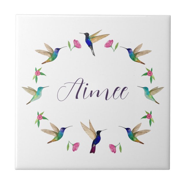 Carreau Colibri personnalisé (Devant)