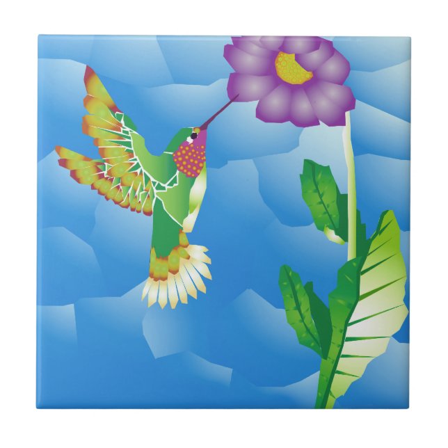 Carreau Colibri :  Stylisé (Devant)
