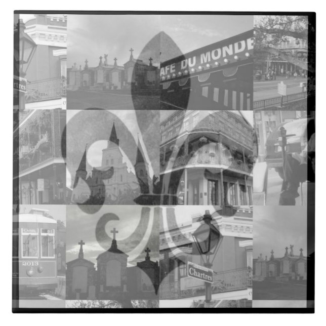 Carreau Collage de la Nouvelle-Orléans [tuile] (Devant)
