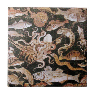 CARREAU COLLECTE POMPEII / OCÉAN - SCÈNE DE VIE MARINE