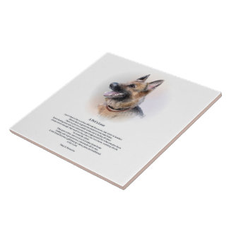 Carreau Collecteur de poésie de l'amour d'un animal