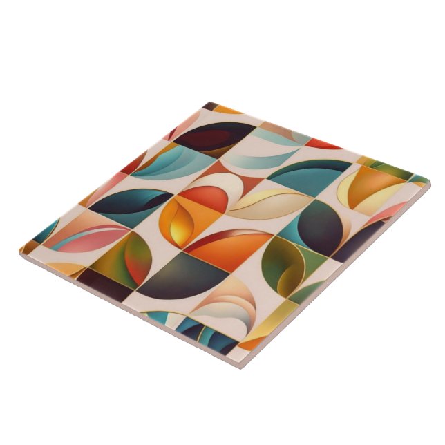 Carreau Collection de Carrés Abstraits rétro populaire (Côté)