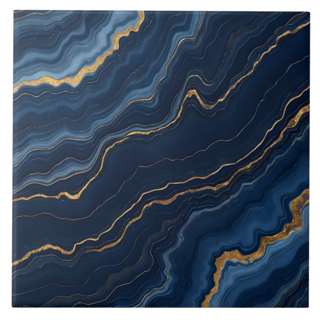 Carreau Collection de marbre bleu or de la marine moderne (Devant)