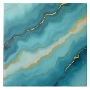 Carreau Collection de marbre bleu turquoise moderne