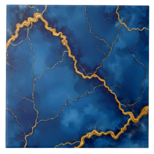 Carreau Collection de marbre Royal Blue Gold