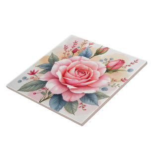 Carreau Collection de roses roses luxueuses tendance et be
