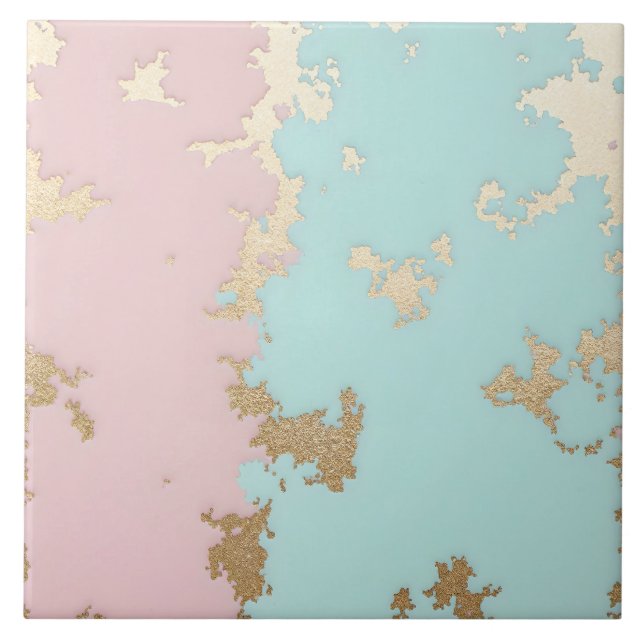 Carreau Collection Luxe Rose Pâle Menthe Or Populaire (Devant)