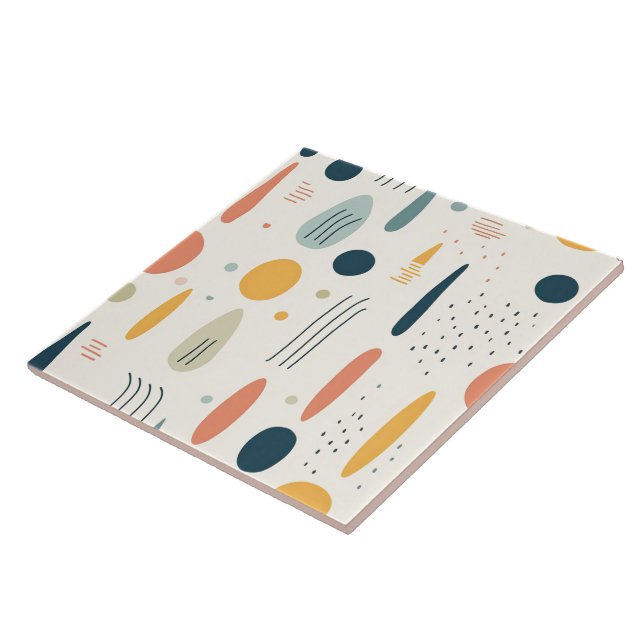 Carreau Collection populaire Abstraite Retro Boho (Côté)