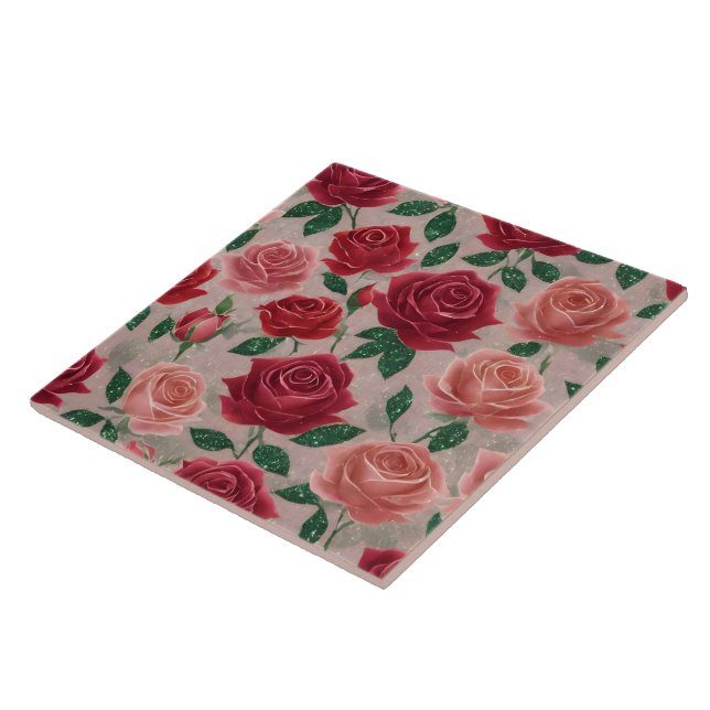 Carreau Collection Rose de lin magnifique moderne (Côté)