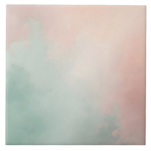 Carreau Collection Rose Pâle Menthe Abstraite Populaire