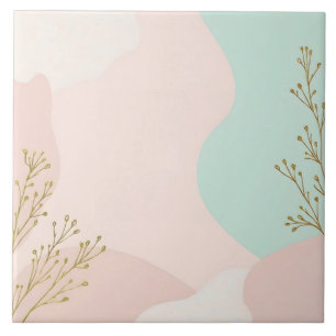 Carreau Collection Tendance Abstraite Rose Menthe