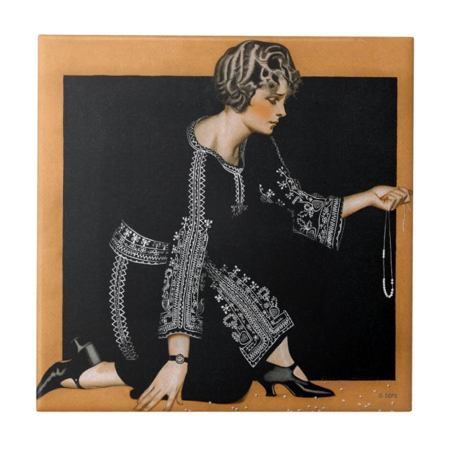 Carreau Collier de perle cassé (Devant)