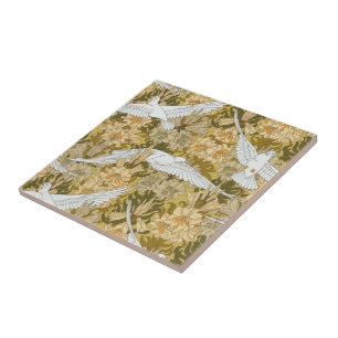 Carreau Colombes vintages et fleurs d'art déco