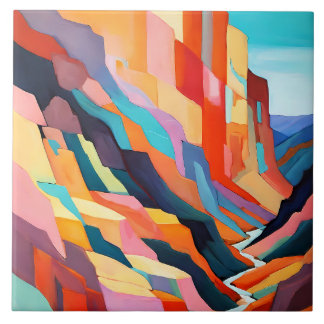 Carreau Colorful Abstract Southwestern Canyon Scenery