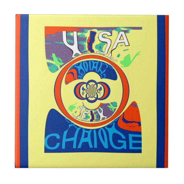 Carreau Colorful USA Change : Un design festif (Devant)