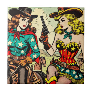 Carreau Comics Western Cowgirl vintage