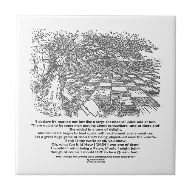 Carreau Comme le grand pays des merveilles de partie (Devant)