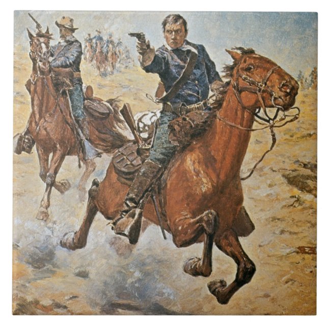 Carreau Complètement Sure : un soldat de la cavalerie des (Devant)
