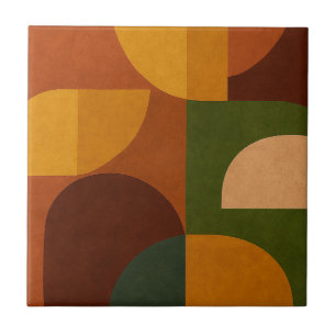 Carreau Composition Abstraite Moderne du Milieu du Siècle
