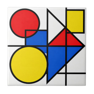 Carreau Composition de couleurs primaires de Mondrian