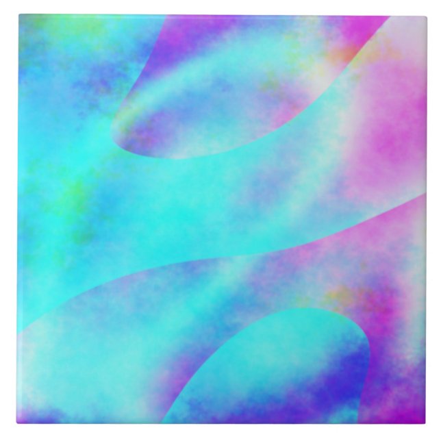 Carreau Conception Abstraite de la bande de flux arc-en-ci (Devant)