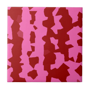 Carreau Conception Abstraite Irrégulière Rose Marron Rouge