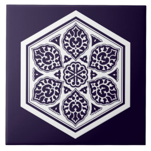 Carreau Conception bleue turque de rosette d'articles de