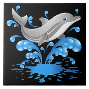 Carreau Conception d'animation de dauphin