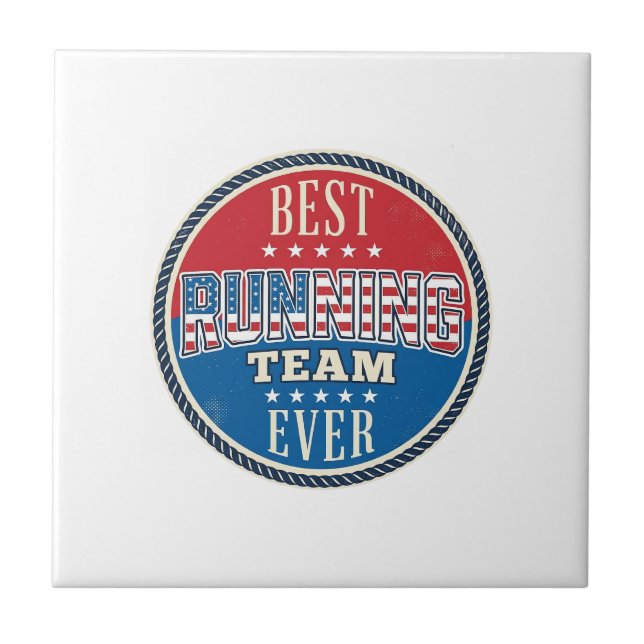 Carreau Conception de badge vintage patriotique d'équipe d (Devant)
