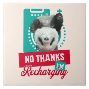 Carreau Conception de Batterie Sociale de Panda en Épuisem