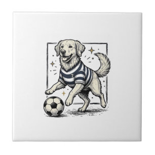 Carreau Conception de chemise de gravure de chien de footb