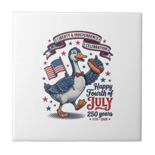 Carreau Conception de chemise de l'oie vintage du 4 juille